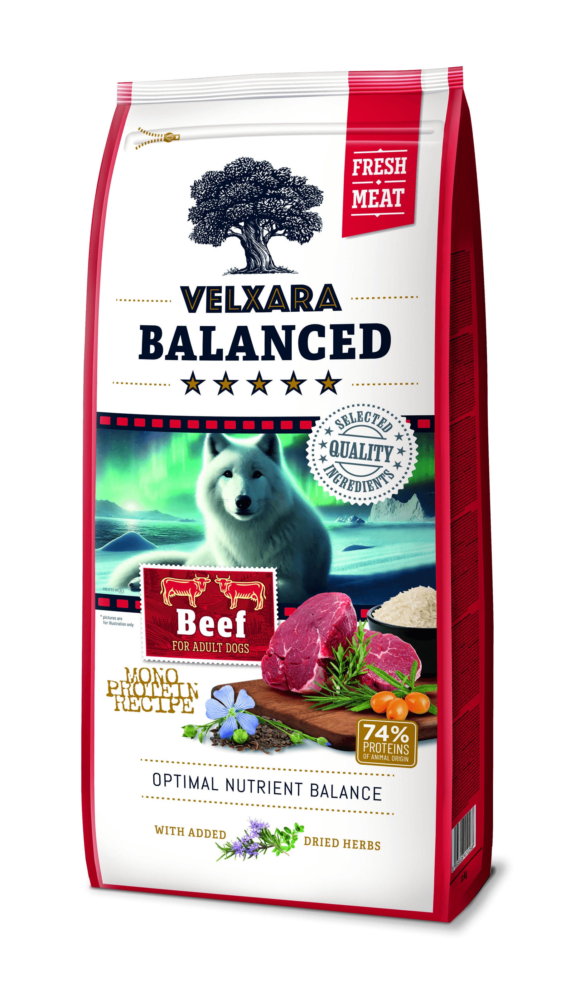 Velxara Balanced Gluten-Free Fresh Meat Adult Beef Monoprotein